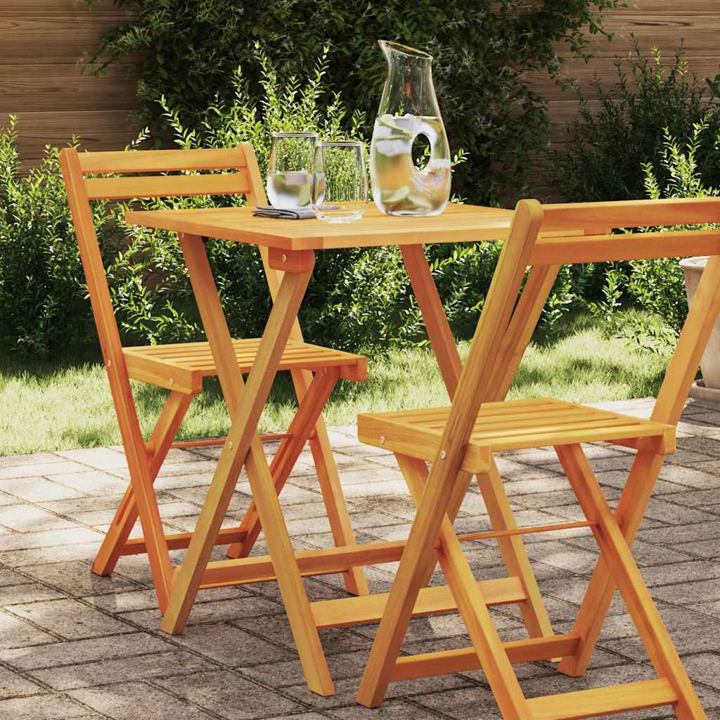 vidaXL Gartentisch Natur 60 x 60 x 72 cm Massivholz Akazie