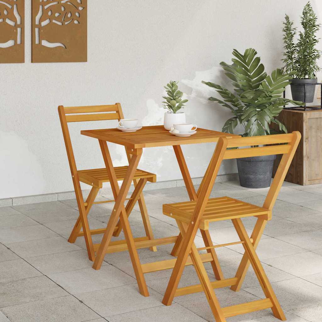 vidaXL Gartentisch Natur 60 x 60 x 72 cm Massivholz Akazie