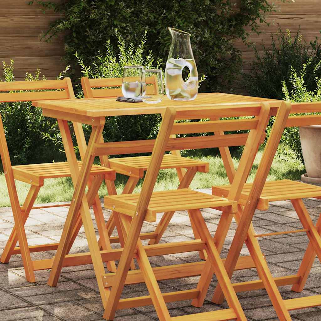 vidaXL Gartentisch Braun 90 x 55 x 75 cm Massivholz Akazie