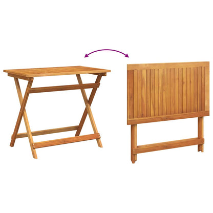 vidaXL Gartentisch Braun 90 x 55 x 75 cm Massivholz Akazie