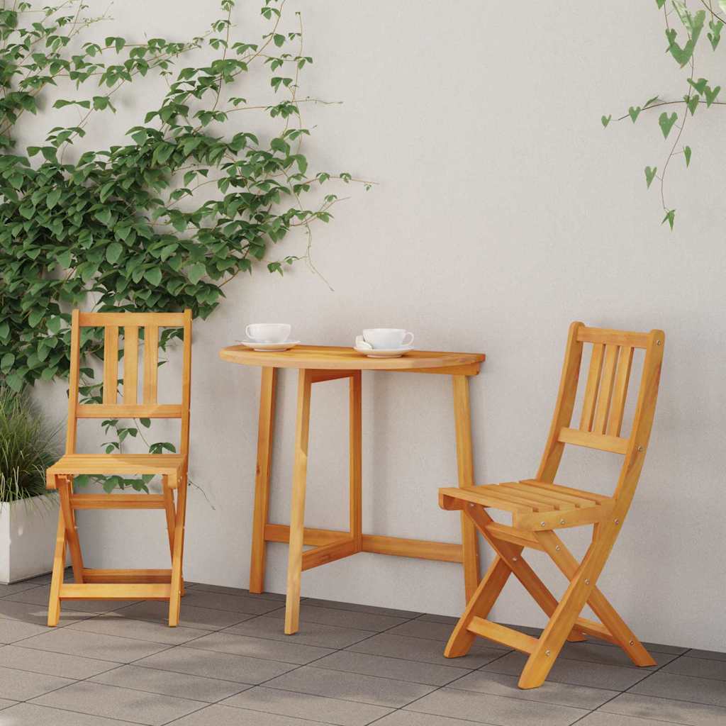 vidaXL Gartenstuhl 2 pcs Öl-Natur 40 x 42 x 85 cm Massivholz Akazie