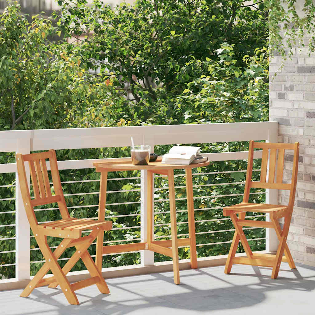 vidaXL Gartenstuhl 2 pcs Öl-Natur 40 x 42 x 85 cm Massivholz Akazie