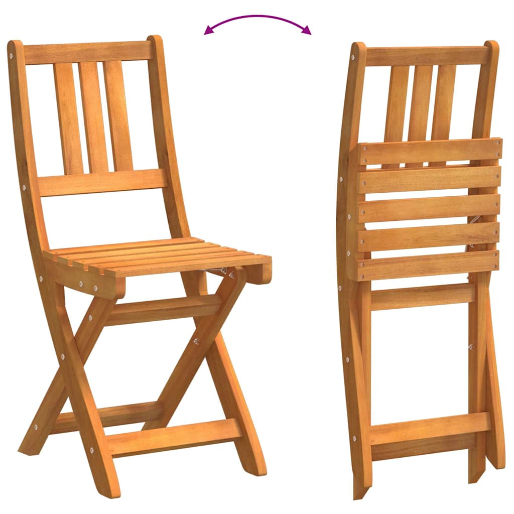 vidaXL Gartenstuhl 2 pcs Öl-Natur 40 x 42 x 85 cm Massivholz Akazie