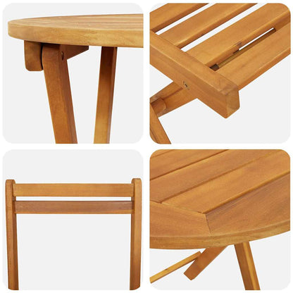 vidaXL Garten Essgruppe mit Kissen 3 pcs Öl-Natur Massivholz Akazie