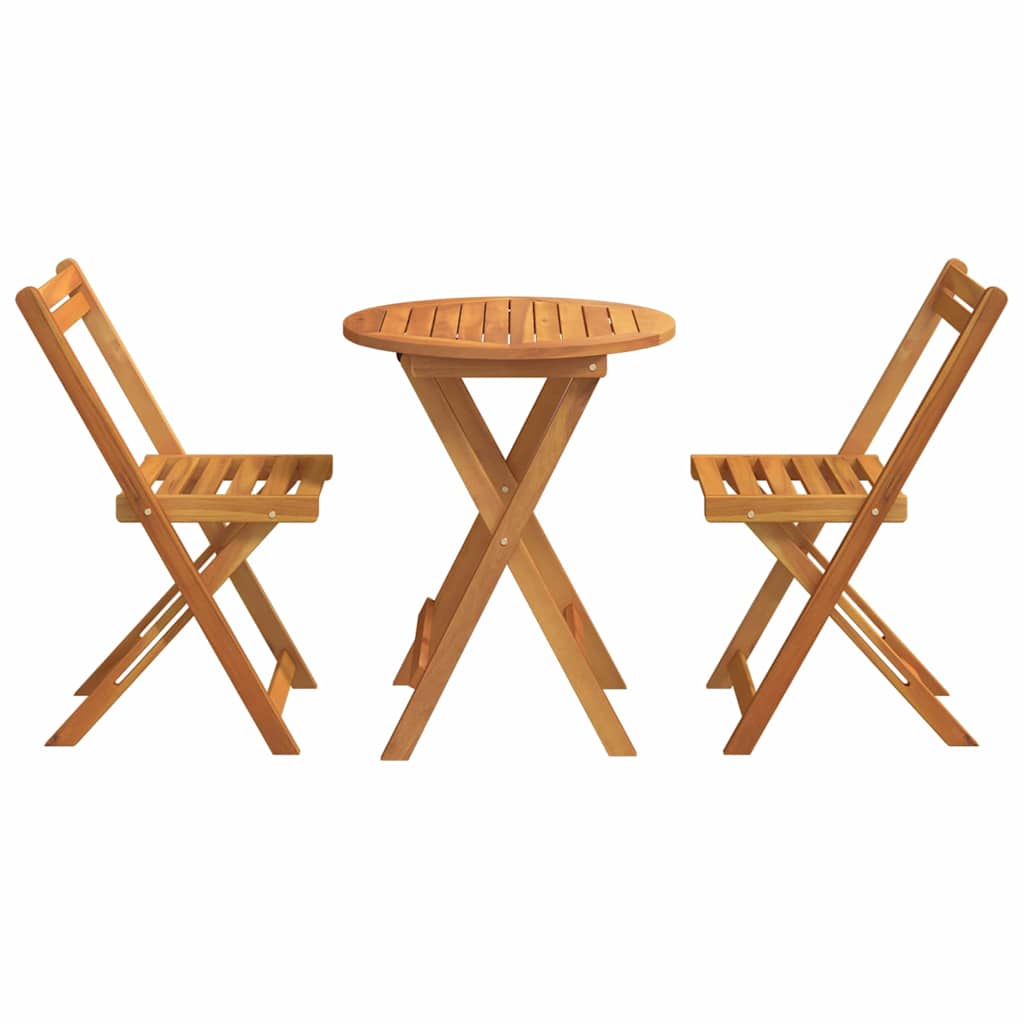 vidaXL Garten Essgruppe mit Kissen 3 pcs Öl-Natur Massivholz Akazie