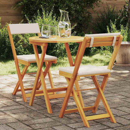 vidaXL Garten Essgruppe mit Kissen 3 pcs Öl-Natur Massivholz Akazie