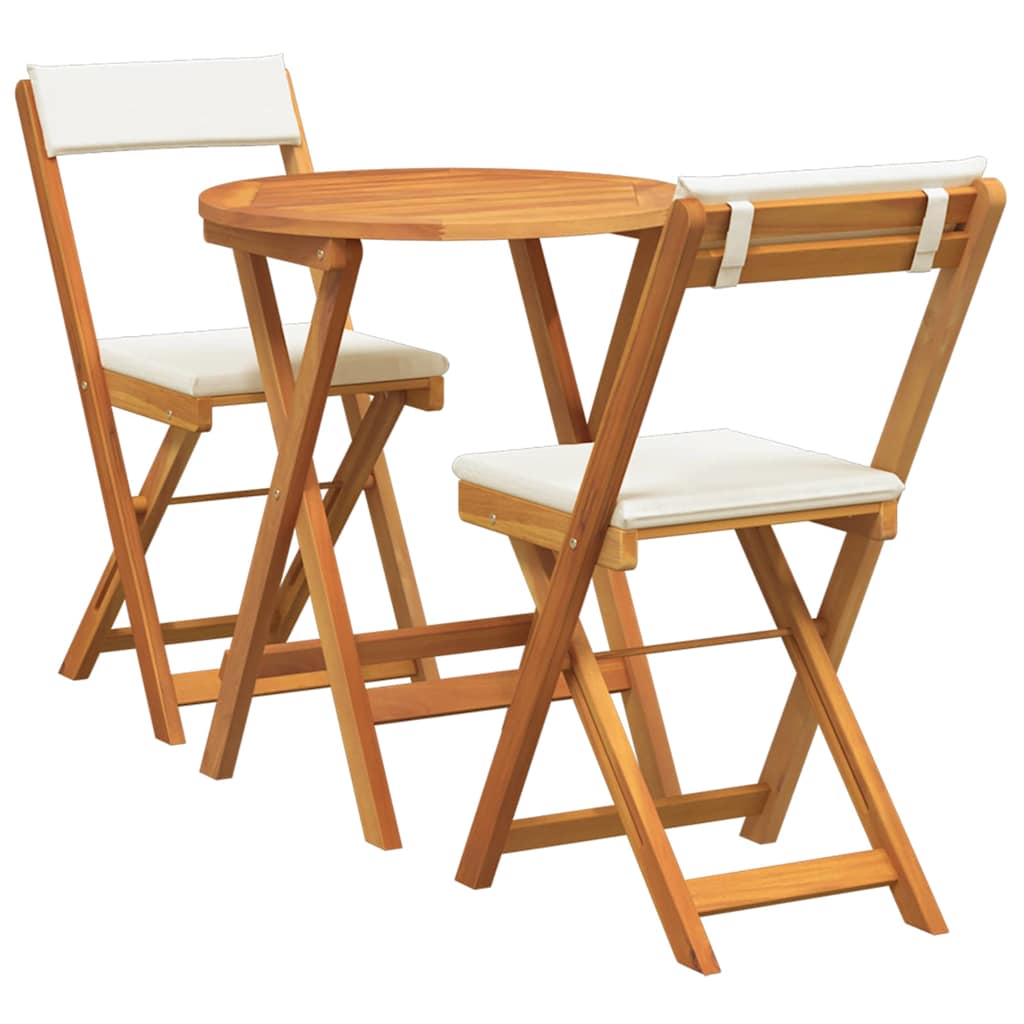 vidaXL Garten Essgruppe mit Kissen 3 pcs Öl-Natur Massivholz Akazie