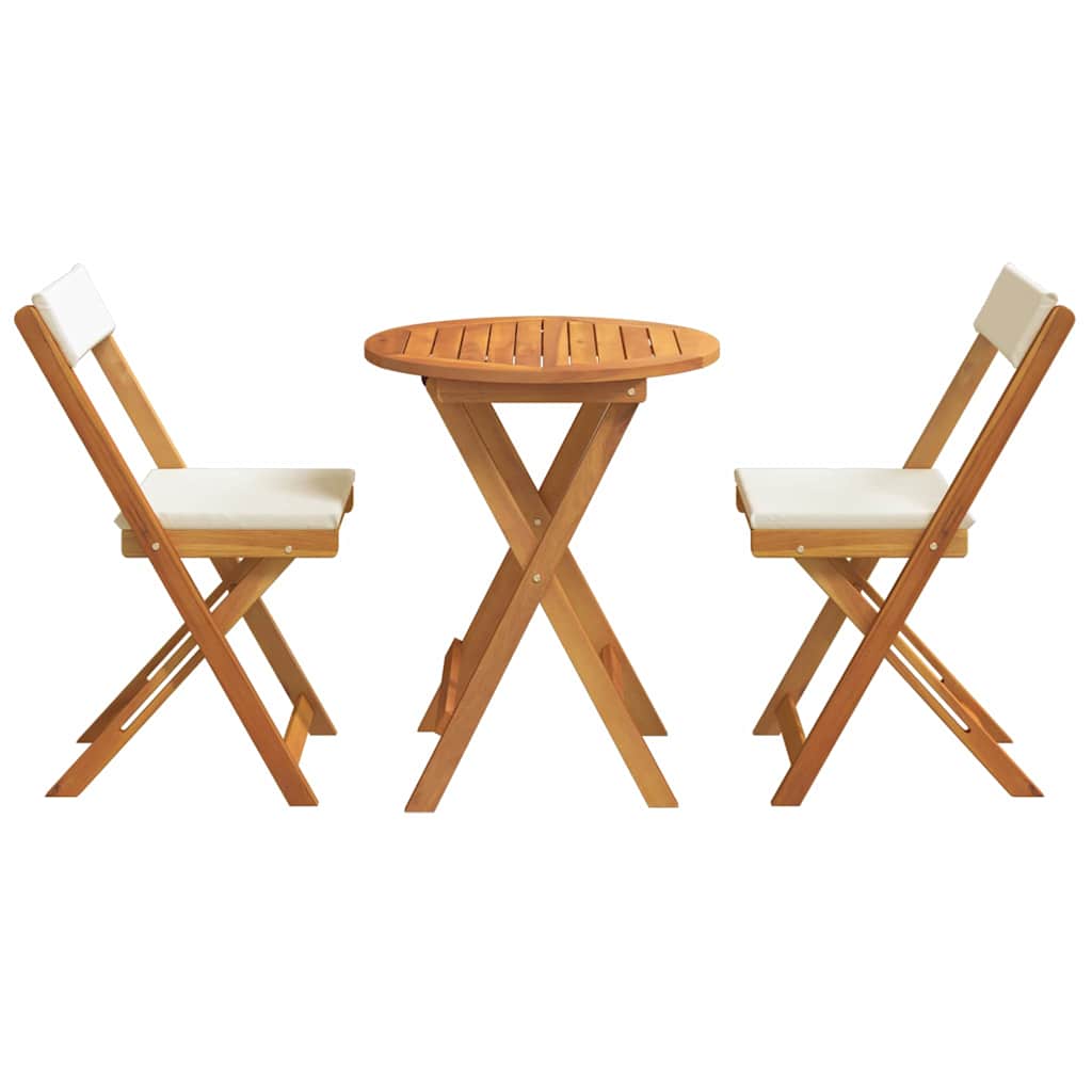 vidaXL Garten Essgruppe mit Kissen 3 pcs Öl-Natur Massivholz Akazie