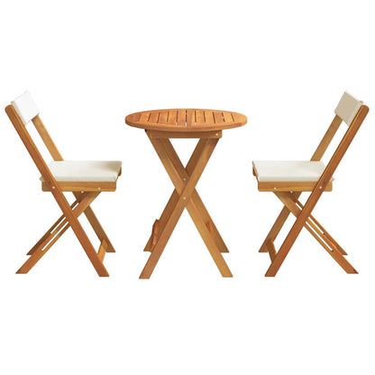 vidaXL Garten Essgruppe mit Kissen 3 pcs Öl-Natur Massivholz Akazie