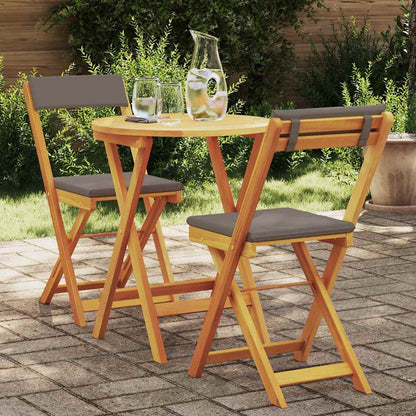 vidaXL Garten Essgruppe mit Kissen 3 pcs Öl-Natur Massivholz Akazie