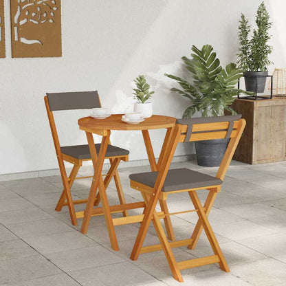 vidaXL Garten Essgruppe mit Kissen 3 pcs Öl-Natur Massivholz Akazie