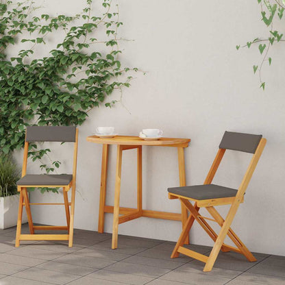vidaXL Bistrogarnitur mit Kissen 3 pcs Öl-Natur Massivholz Akazie