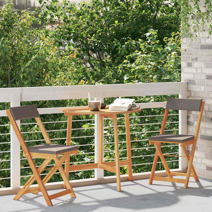 vidaXL Bistrogarnitur mit Kissen 3 pcs Öl-Natur Massivholz Akazie