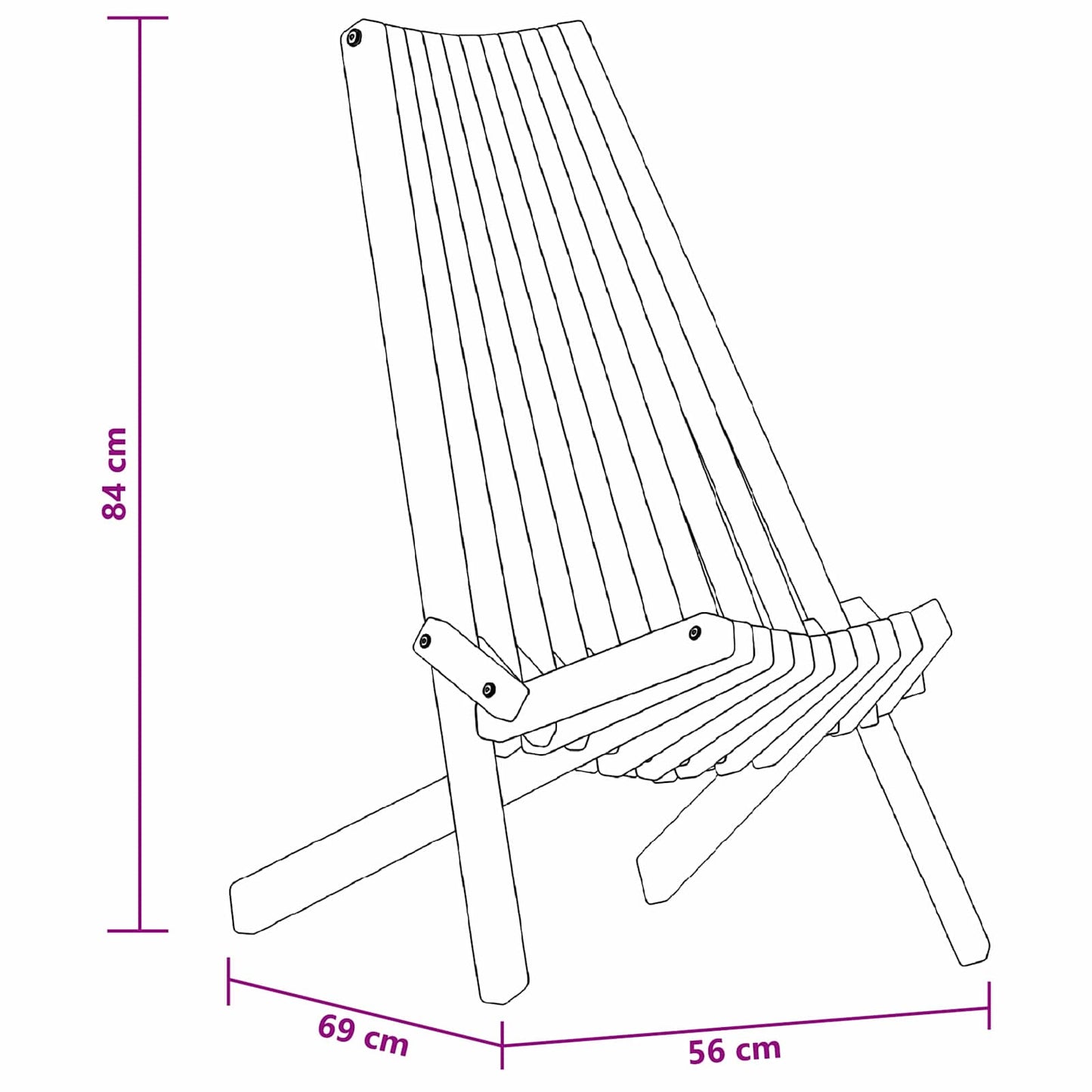 vidaXL Stuhl 2 pcs Braun 69 x 56 x 84 cm Massivholz Akazie