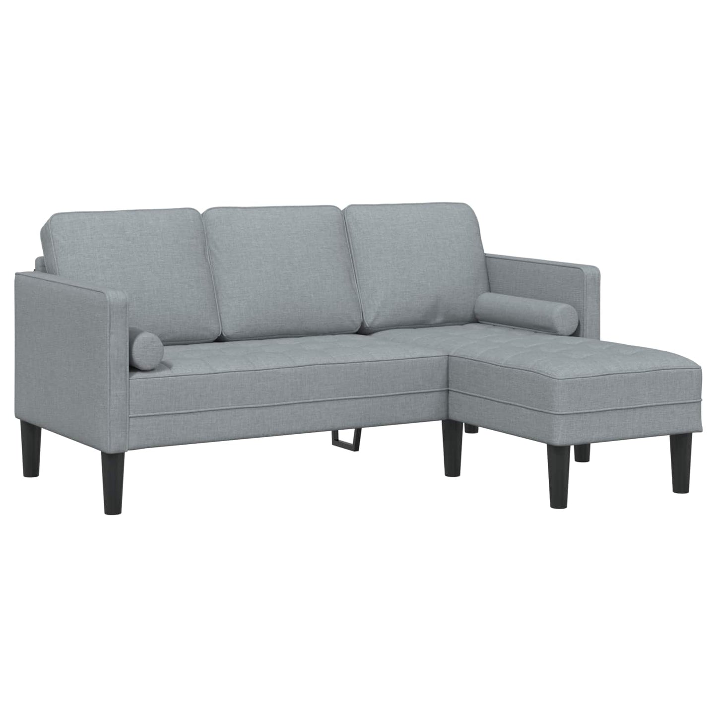 vidaXL Ensemble de canapés 2 pcs avec coussins Gris clair Polyester