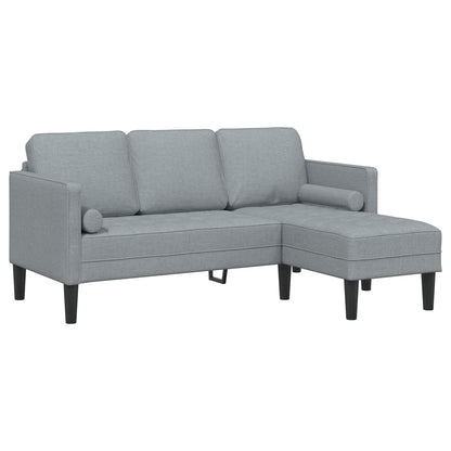 vidaXL Ensemble de canapés 2 pcs avec coussins Gris clair Polyester
