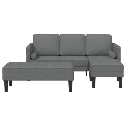 vidaXL Ensemble de canapés avec coussins 2 pcs Gris foncé Polyester