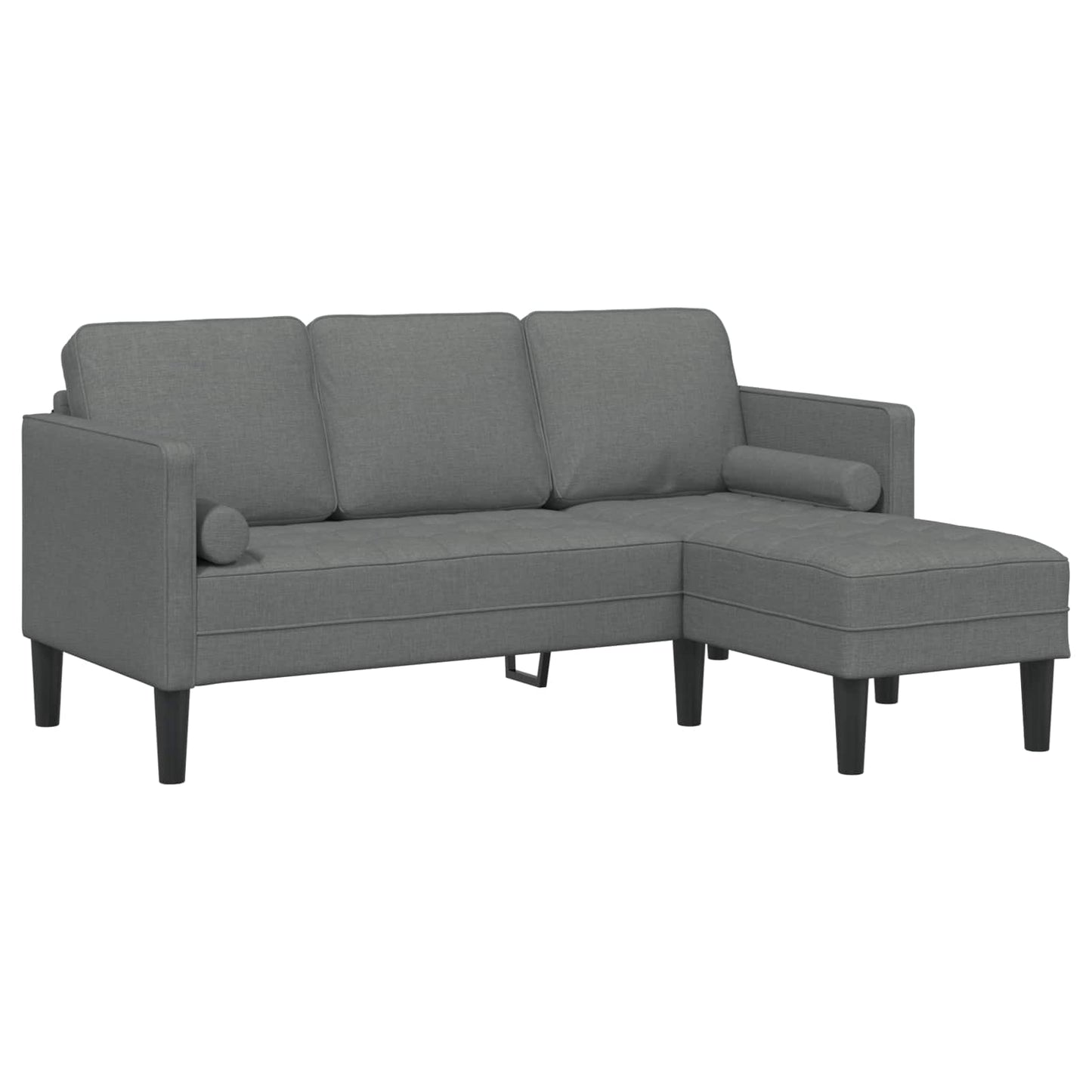 vidaXL Ensemble de canapés avec coussins 2 pcs Gris foncé Polyester