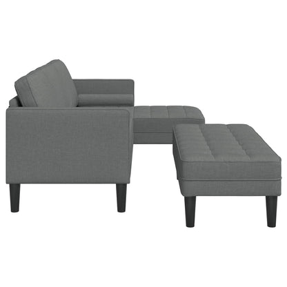 vidaXL Ensemble de canapés avec coussins 2 pcs Gris foncé Polyester