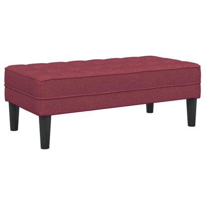 vidaXL Sofa Set mit Kissen 2 pcs Weinrot Polyester