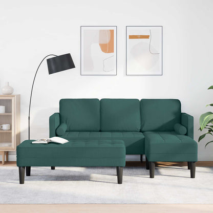 vidaXL Sofa Set mit Kissen 2 pcs Dunkelgrün Polyester