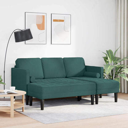 vidaXL Sofa Set mit Kissen 2 pcs Dunkelgrün Polyester