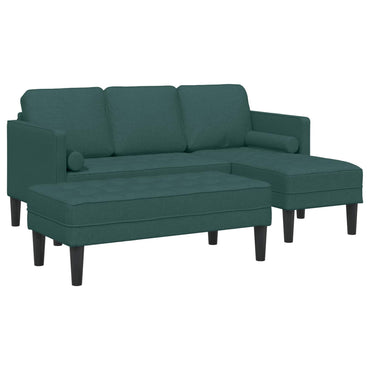 vidaXL Sofa Set mit Kissen 2 pcs Dunkelgrün Polyester