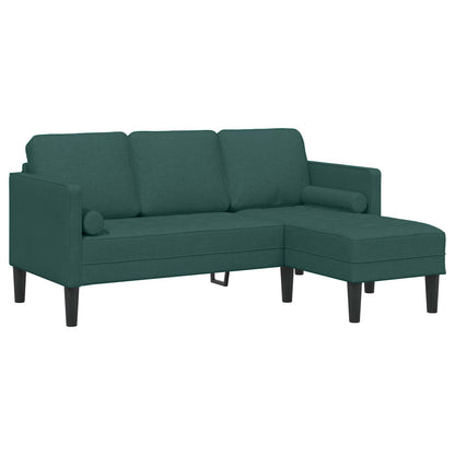 vidaXL Sofa Set mit Kissen 2 pcs Dunkelgrün Polyester
