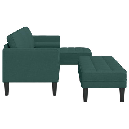 vidaXL Sofa Set mit Kissen 2 pcs Dunkelgrün Polyester