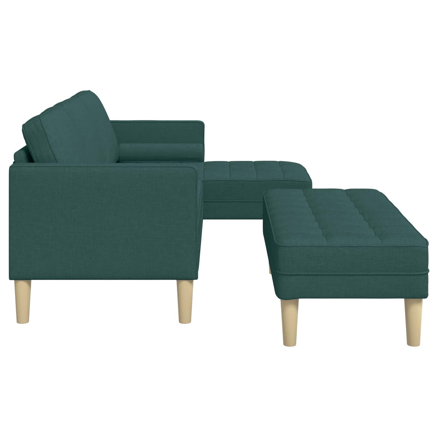 vidaXL Sofa Set mit Kissen 2 pcs Dunkelgrün Polyester