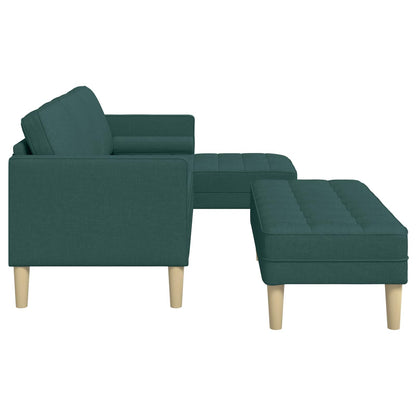 vidaXL Sofa Set mit Kissen 2 pcs Dunkelgrün Polyester
