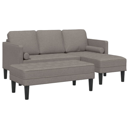 vidaXL Ensemble de canapés avec coussins 2 pcs Taupe Polyester