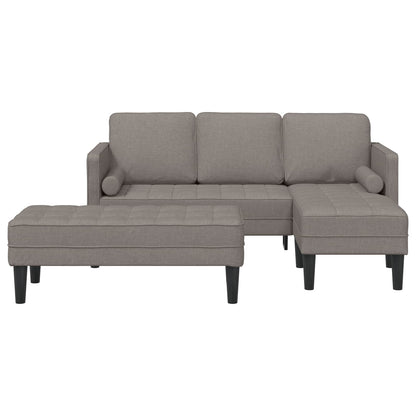 vidaXL Ensemble de canapés avec coussins 2 pcs Taupe Polyester