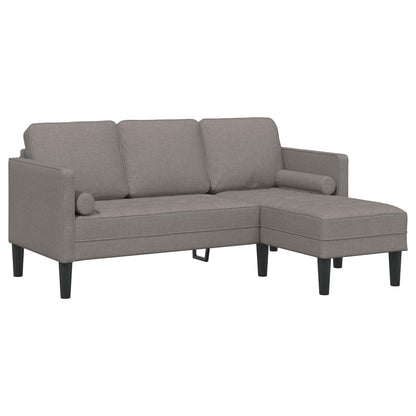 vidaXL Ensemble de canapés avec coussins 2 pcs Taupe Polyester