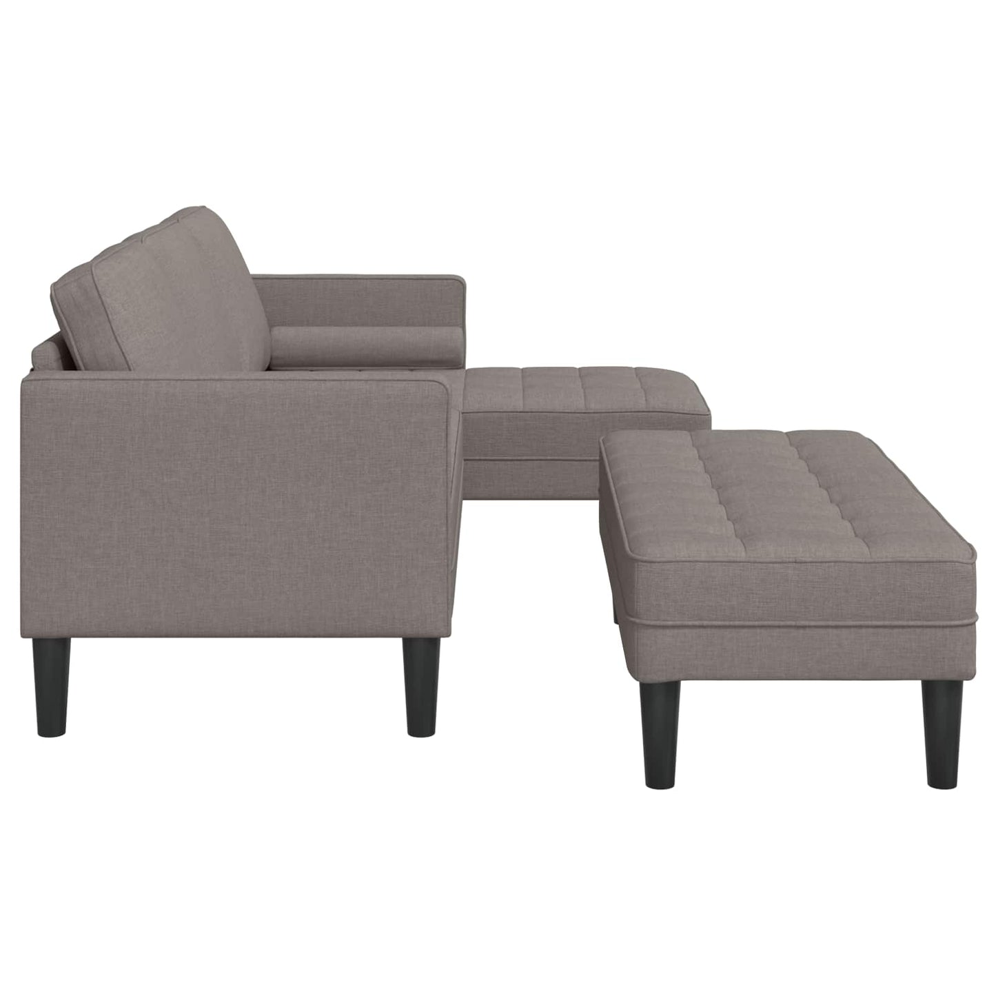 vidaXL Ensemble de canapés avec coussins 2 pcs Taupe Polyester