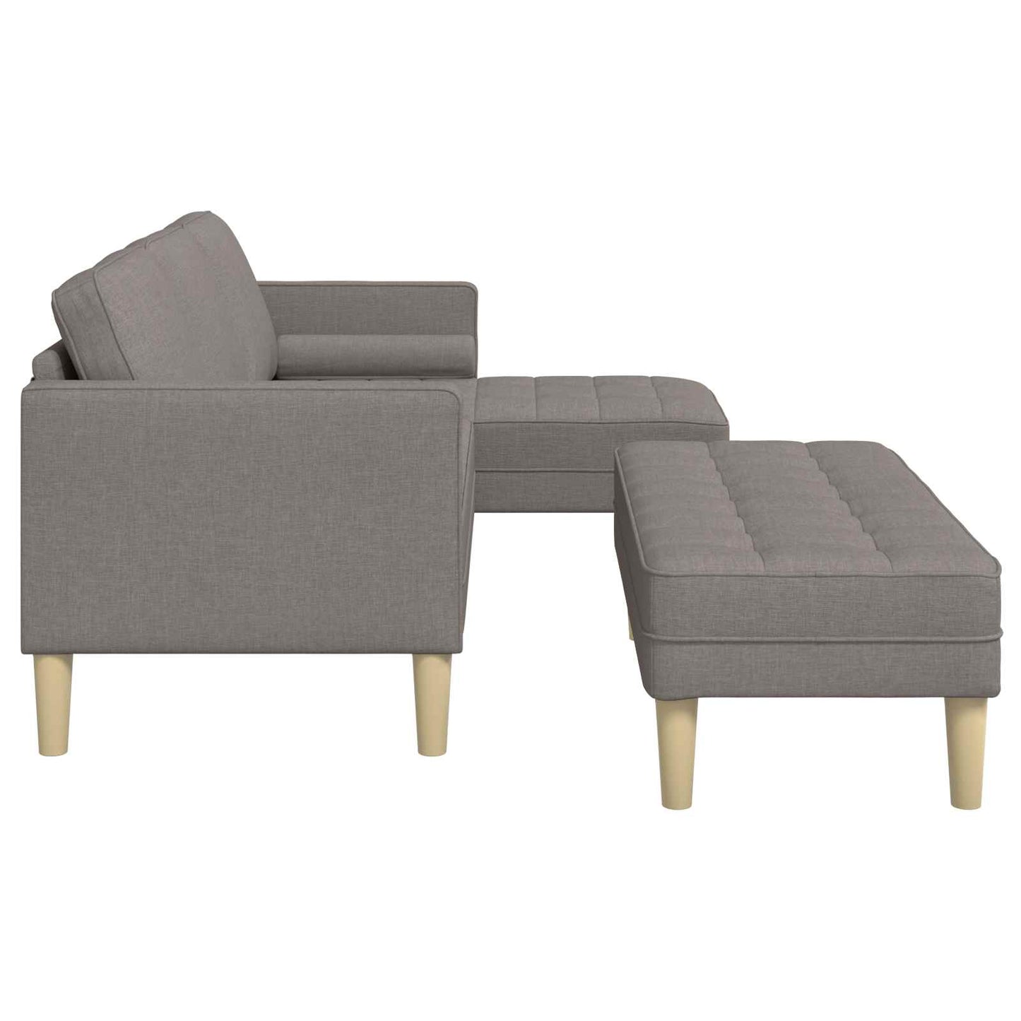 vidaXL Ensemble de canapés avec coussins 2 pcs Taupe Polyester