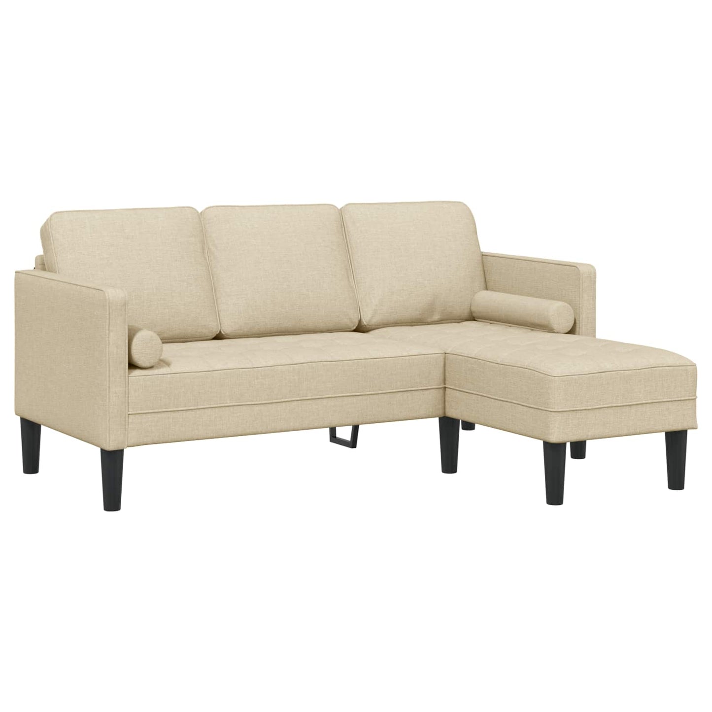 vidaXL Sofa Set 2 pcs Creme 173 x 131 x 67 cm Stoff