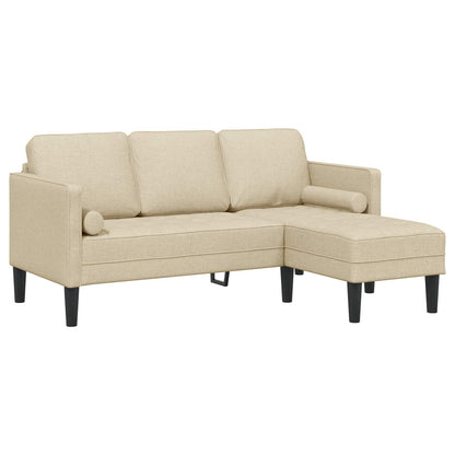 vidaXL Sofa Set 2 pcs Creme 173 x 131 x 67 cm Stoff