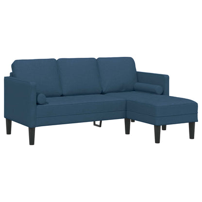 Sofa Set mit Kissen 2 pcs Blau Polyester