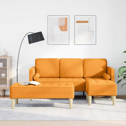vidaXL Sofa Set 2 pcs Dunkelgelb 173 x 131 x 67 cm Stoff