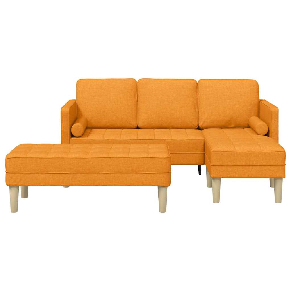 vidaXL Sofa Set 2 pcs Dunkelgelb 173 x 131 x 67 cm Stoff
