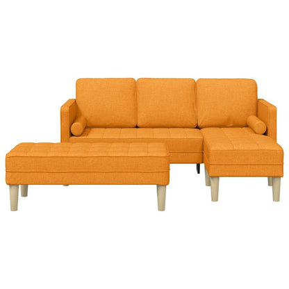 vidaXL Sofa Set 2 pcs Dunkelgelb 173 x 131 x 67 cm Stoff