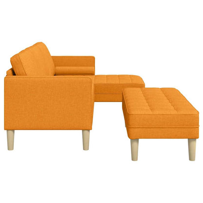 vidaXL Sofa Set 2 pcs Dunkelgelb 173 x 131 x 67 cm Stoff