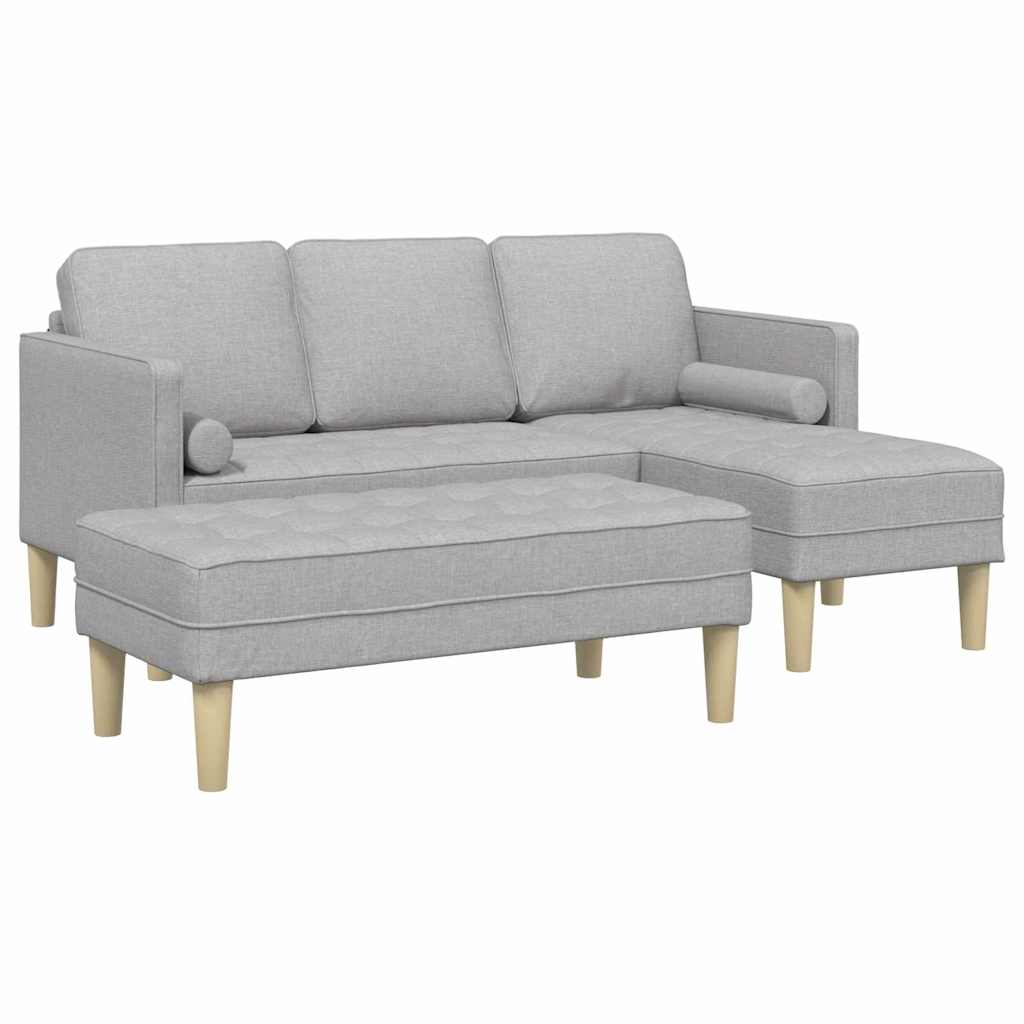vidaXL Ensemble de canapés avec coussins 2 pcs Gris nuage Polyester