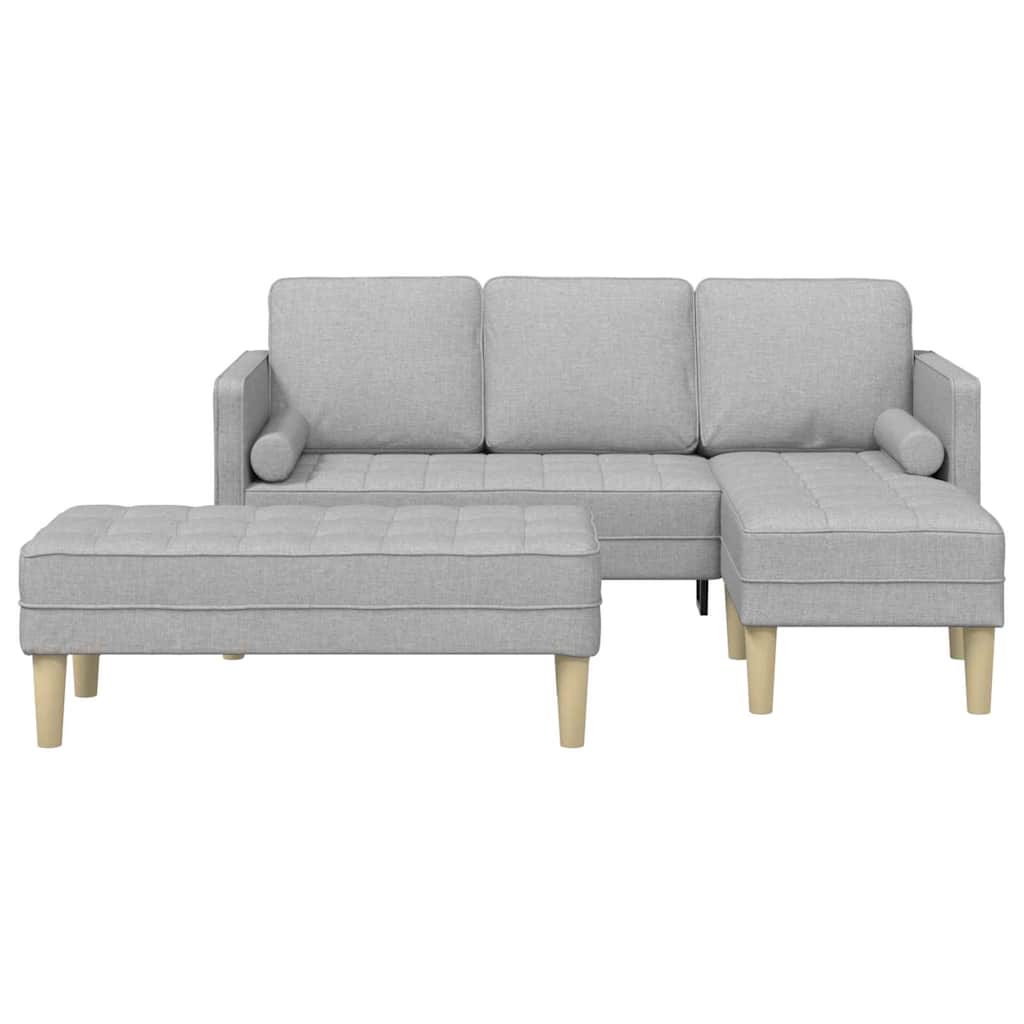 vidaXL Ensemble de canapés avec coussins 2 pcs Gris nuage Polyester