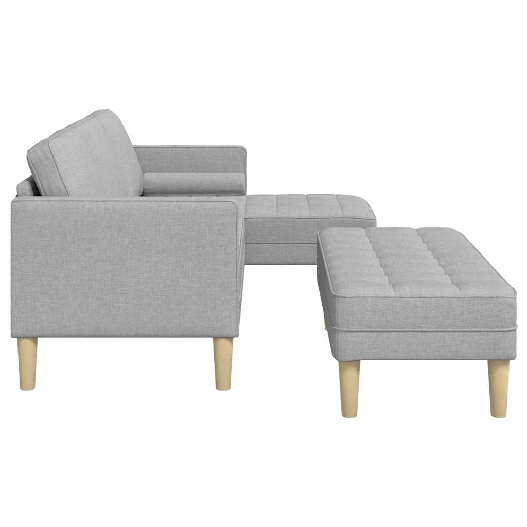 vidaXL Ensemble de canapés avec coussins 2 pcs Gris nuage Polyester