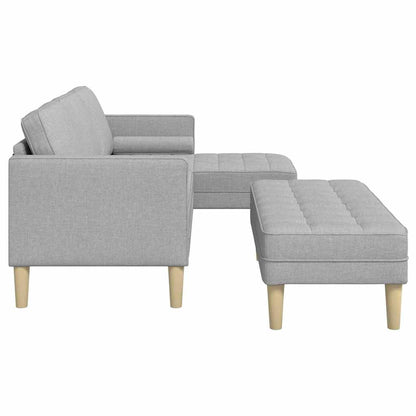 vidaXL Ensemble de canapés avec coussins 2 pcs Gris nuage Polyester