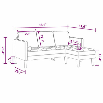 vidaXL Ensemble de canapés avec coussins 2 pcs Gris nuage Polyester