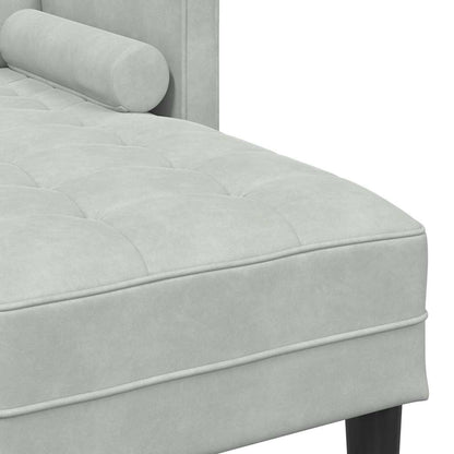 vidaXL Sofa Set mit Kissen 2 pcs Hellgrau Polyester