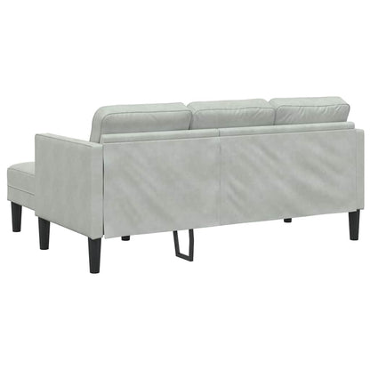 vidaXL Sofa Set mit Kissen 2 pcs Hellgrau Polyester